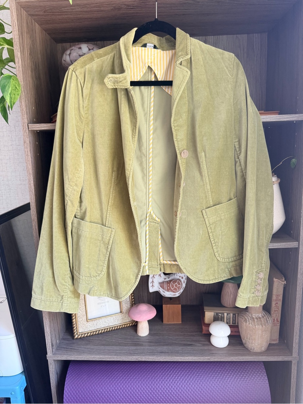 J. Crew Olive Corduroy Blazer